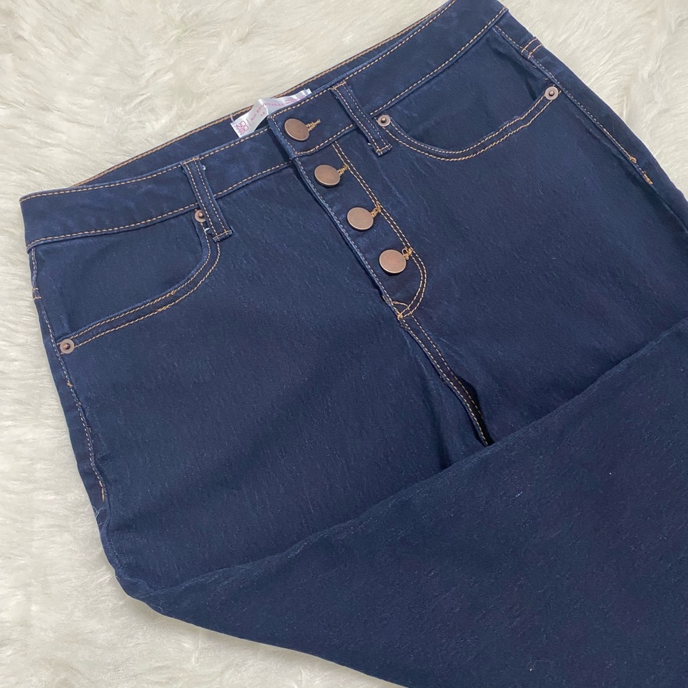 Offer   NWOT NOBO high rise button up dark wash skinny jeans size 13 spring - Picture 3 of 10